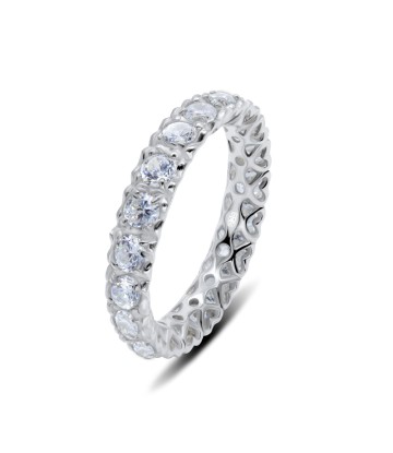 Sparkling CZ Silver Ring NSR-3287